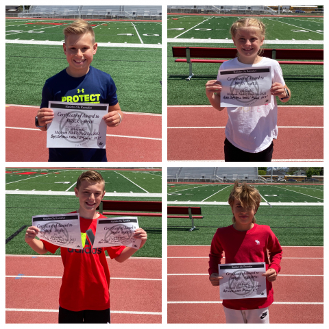 Winners at the track meet.