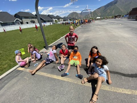 Students at field day.