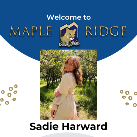 Welcome to Maple Ridge (picture of Sadie Harward)