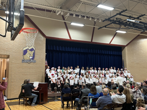 Maple Ridge school choir singing.