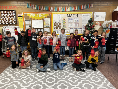 Ms. Spencer's class learning about Chinese New Year.
