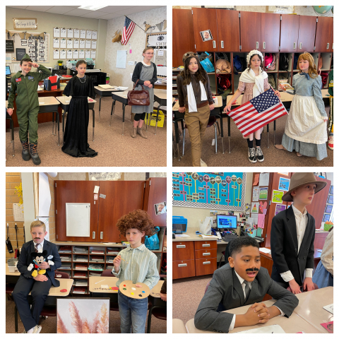 Students dressed up as their famous person.