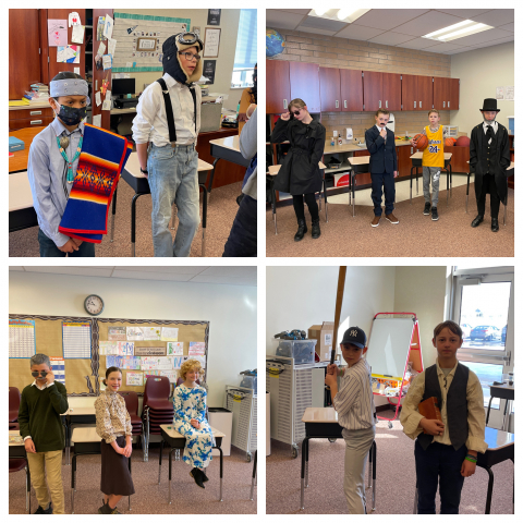 Students dressed up as their famous person.