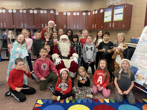 Class picture with Santa.