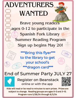 Spanish Fork Library summer reading